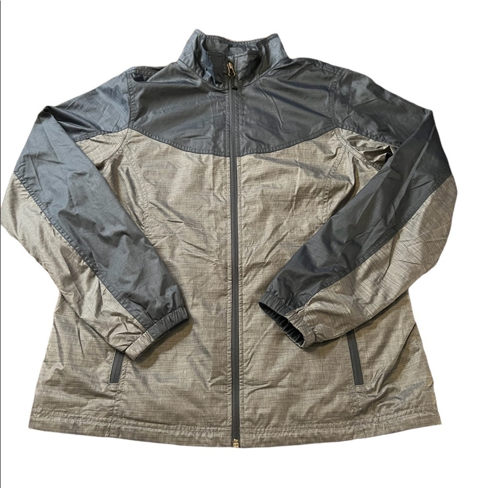 L.L. BEAN WOMENS BLUE LIGHTWEIGHT WINDBREAKER JACKET SIZE MEDIUM